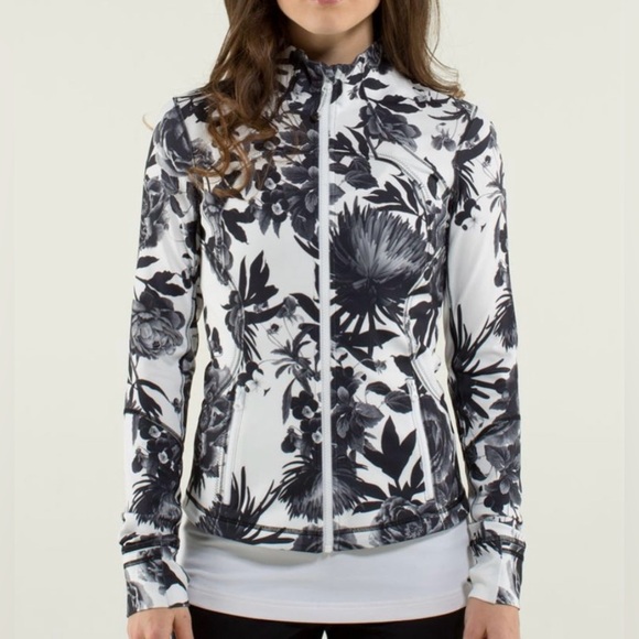 Lululemon Forme Align Jacket II Brisk Bloom Black White | Size 4 | Perfect Cond - Picture 3 of 14
